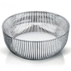 design Pierre Charpin Fruit bowl in 18/10 stainless steel.
